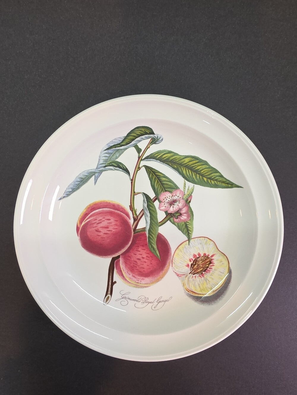 Portmeirion Pomona Bread Plate Grimwoods Royal George Green Backstamp England
